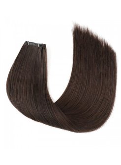 100% Virgin Human Hair Genius Weft Extensions Ultra Thin #2(100g)