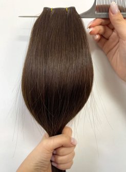 100% Virgin Human Hair Genius Weft Extensions Ultra Thin #2(100g)