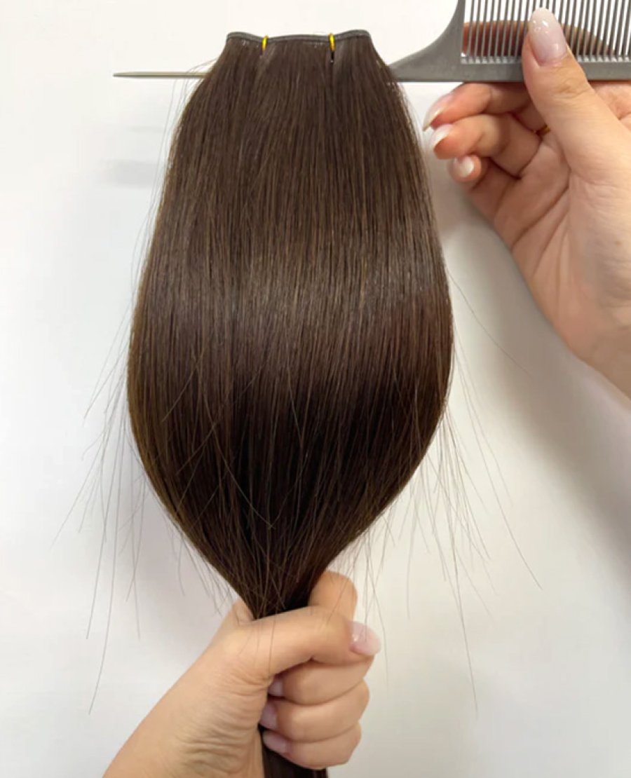 100% Virgin Human Hair Genius Weft Extensions Ultra Thin #2(100g)