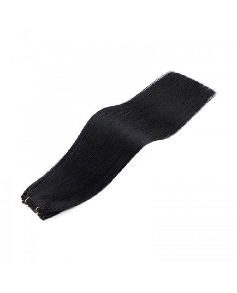 Jet Black Remy Cuticle Aligned Genius Weft Double Drawn