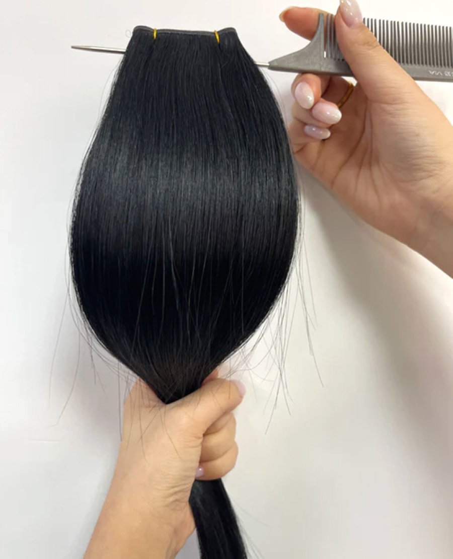 Jet Black Remy Cuticle Aligned Genius Weft Double Drawn