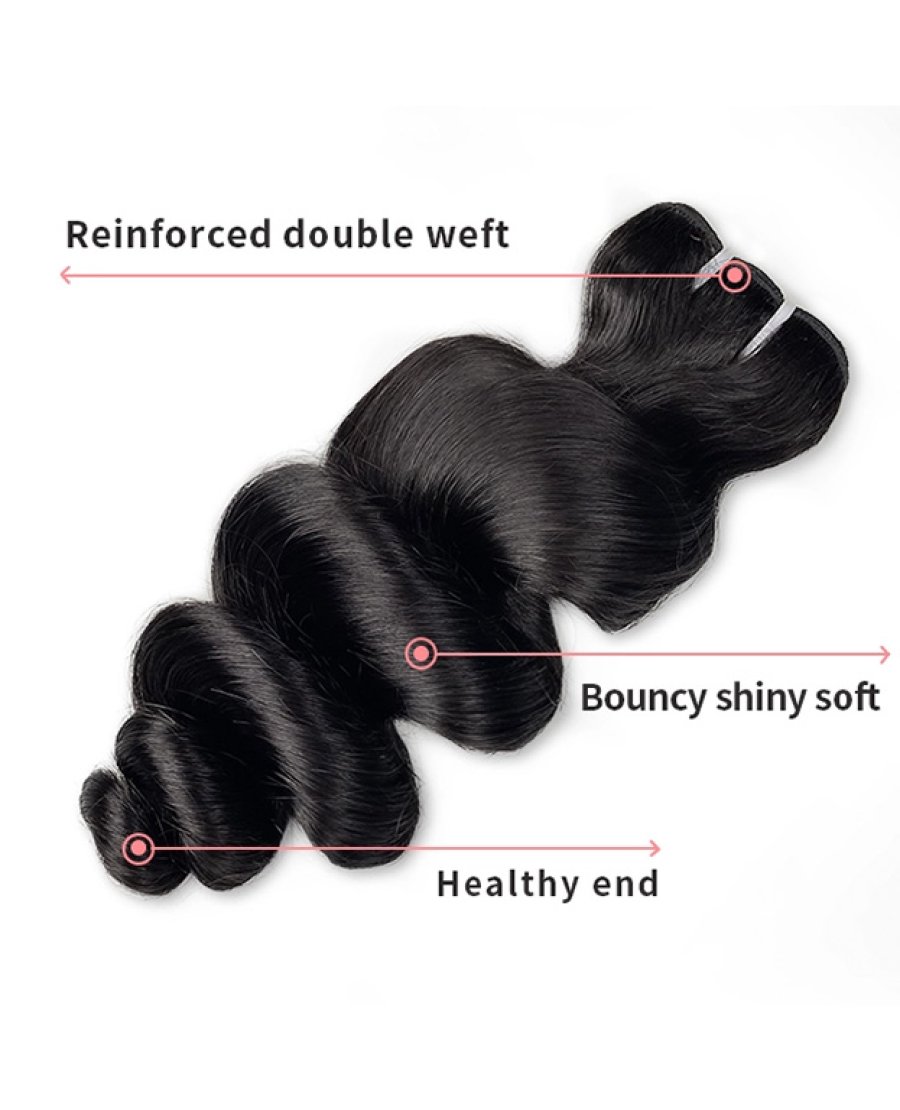 12A loose wave virgin 100% human hair bundles