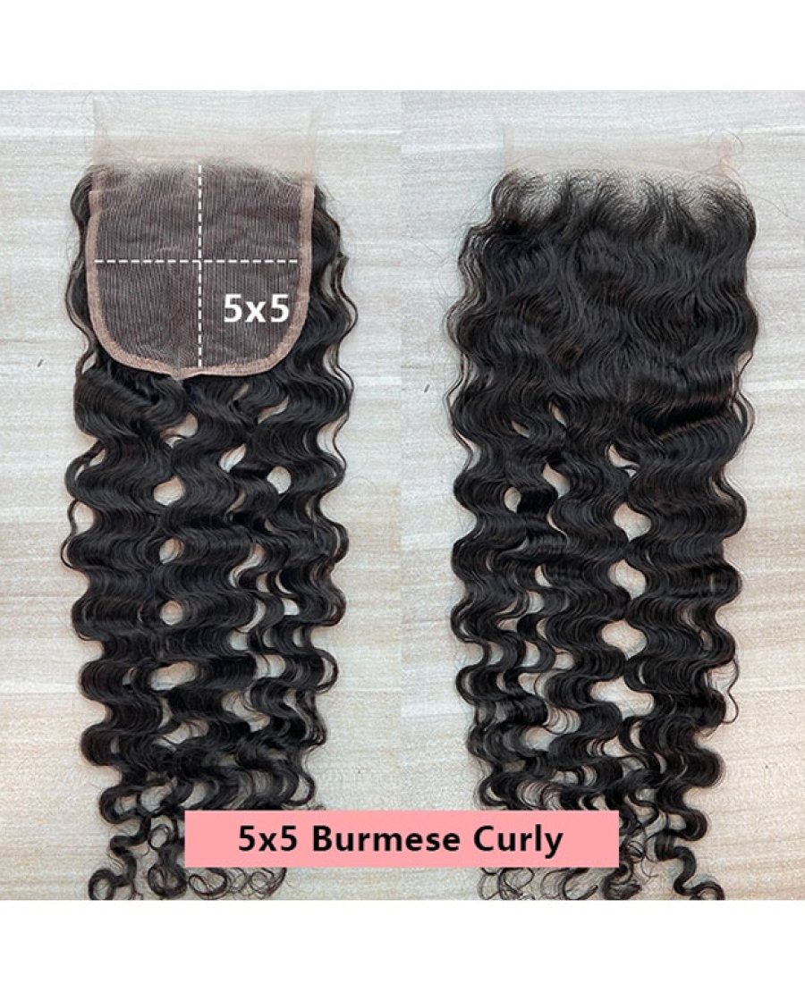 12A double drawn burmese curly virgin 100% human hair bundles