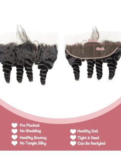 13x4 Lace Frontal Brazilian Hair Loose Wave Pre Plucked
