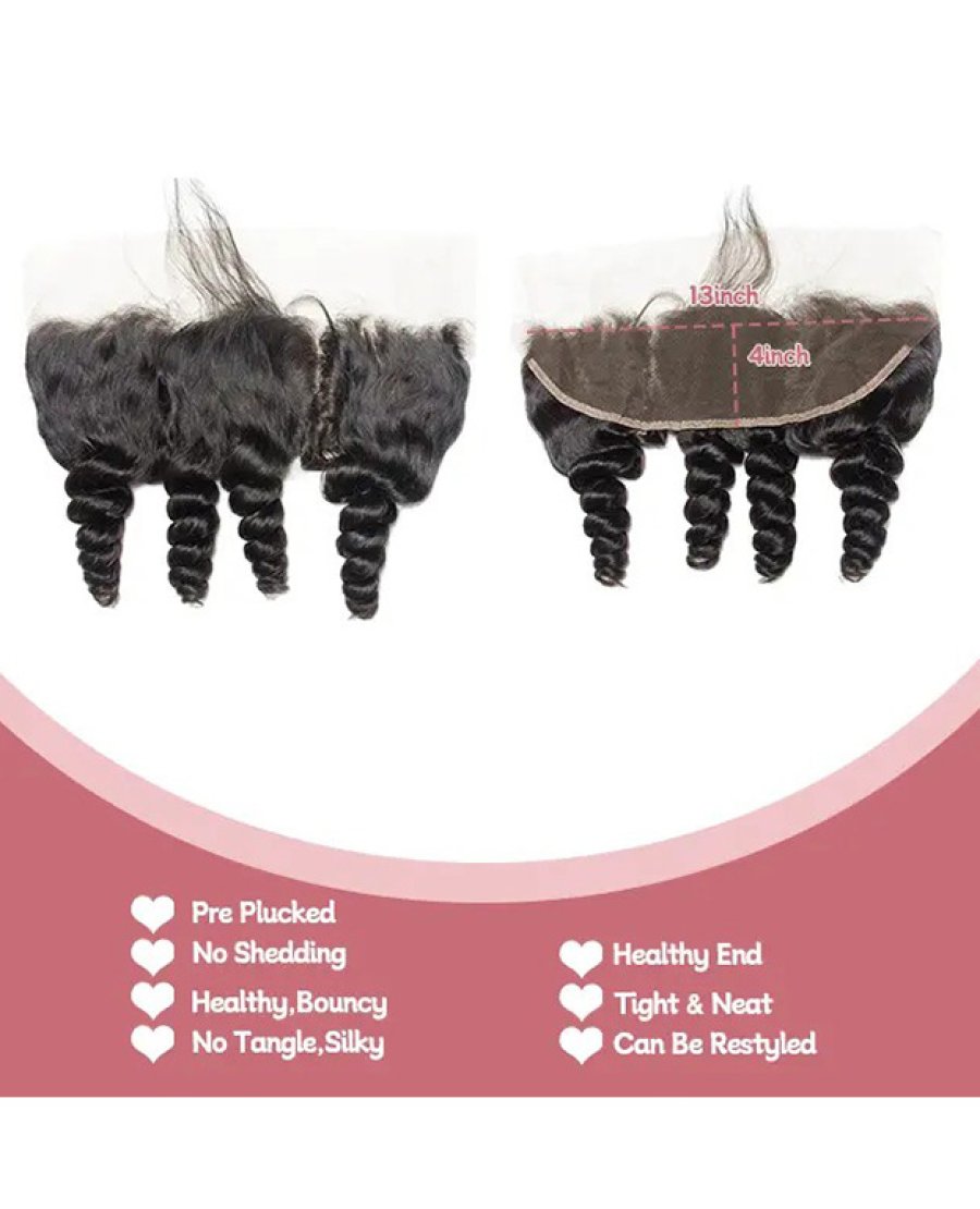 13x4 Lace Frontal Brazilian Hair Loose Wave Pre Plucked