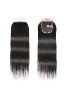 Brazilian Virgin 5x5 Lace Closure Straight Human Hair