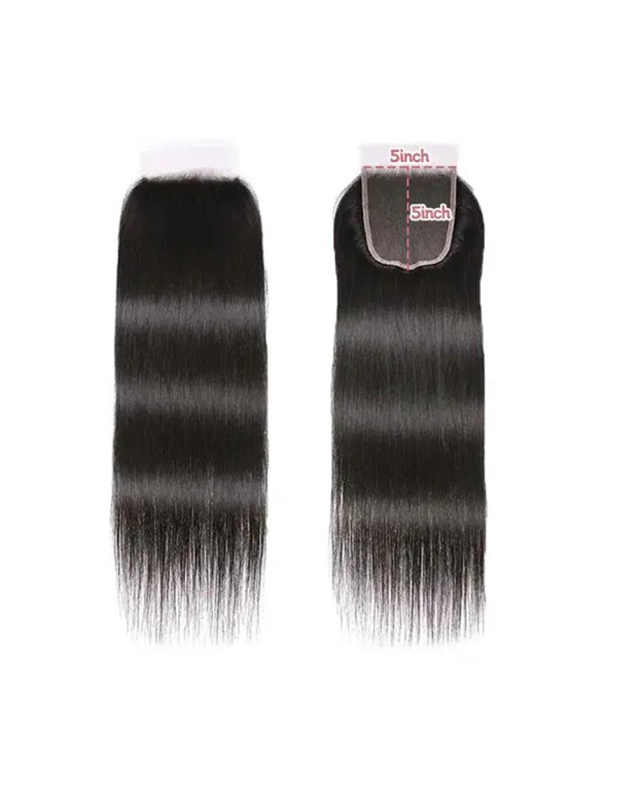 Brazilian Virgin 5x5 Lace Closure Straight Human Hair