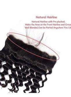 HD Transparent 13x4 Lace Frontal Straight Human Hair Loose Deep Wave