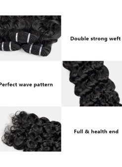 Luxury water wave virgin 100% human hair bundles