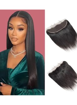 13x4 HD Lace Frontal For Black Women Kinky Curly Straight Human Hair