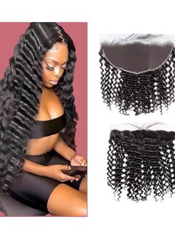Brazilian Virgin 13x6 HD Lace Frontal Deep Part Deep Wave Human Hair