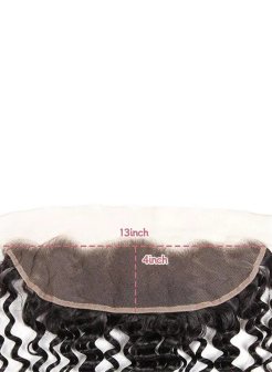 Brazilian Virgin 13x4 HD Lace Frontal Transparent Deep Wave