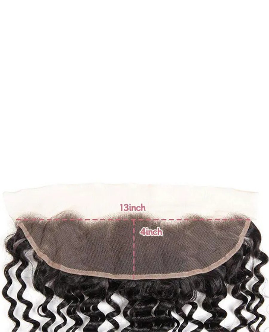 Brazilian Virgin 13x4 HD Lace Frontal Transparent Deep Wave