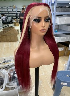 13x4full frontal 99j with 613color wig