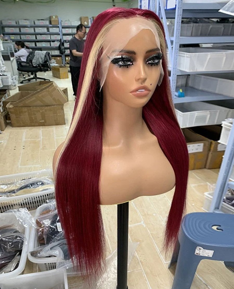 13x4full frontal 99j with 613color wig