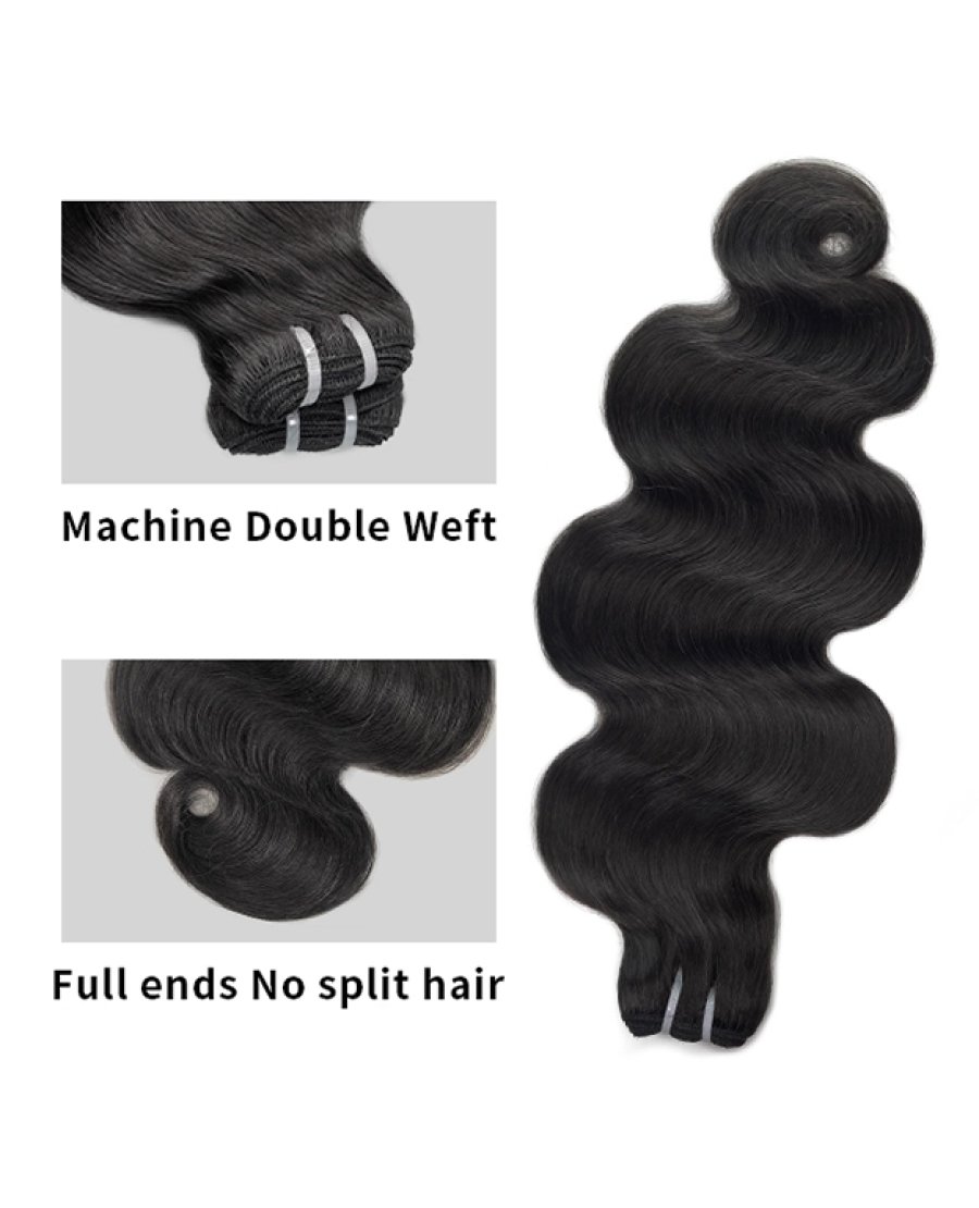 100% Human Hair Body Wave Bundles No Shedding Tangle Free