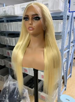 613 Blonde Color Straight 13x6 HD Full Frontal Wig 180% Density Wig
