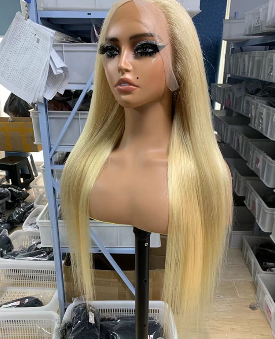 613 Blonde Color Straight 13x6 HD Full Frontal Wig 180% Density Wig