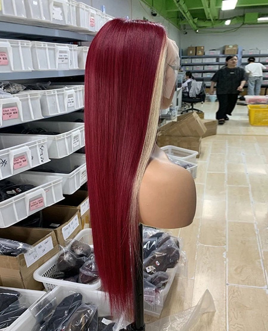 13x4full frontal 99j with 613color wig
