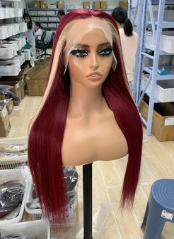 13x4full frontal 99j with 613color wig