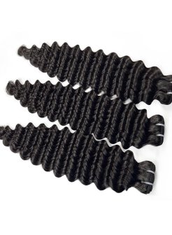deep wave virgin 100% human hair unprocessed cuticle aligned bundles