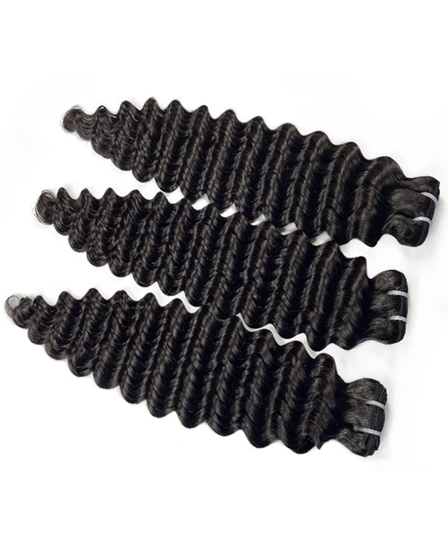 deep wave virgin 100% human hair unprocessed cuticle aligned bundles