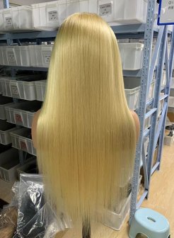 613 Blonde Color Straight 13x6 HD Full Frontal Wig 180% Density Wig