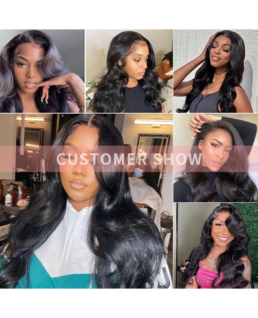 100% Human Hair Body Wave Bundles No Shedding Tangle Free