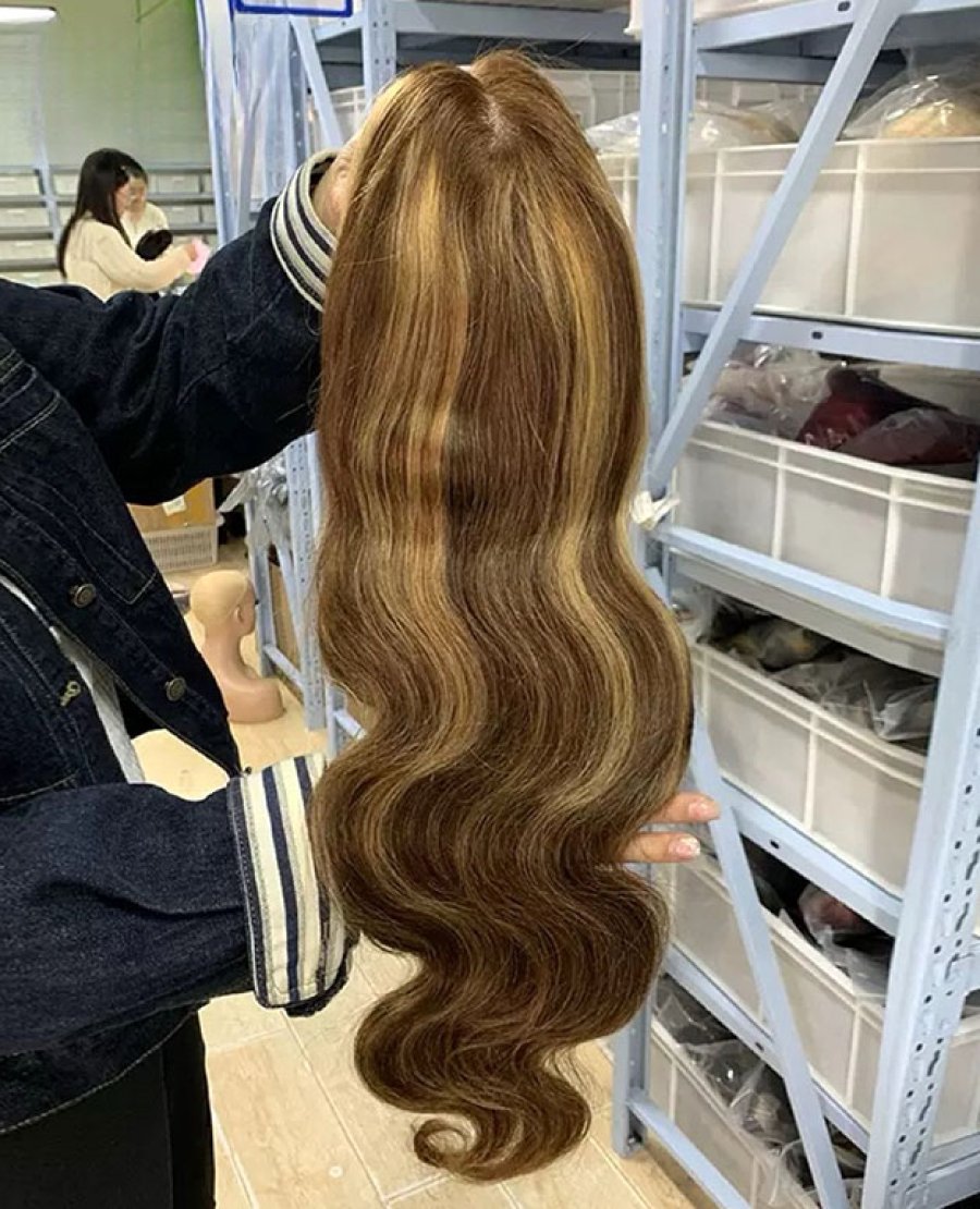 13x4 full frontal highlight color human hair wig