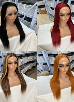 HD Transparent 13x4 Green Color Lace Wig For Black Woman