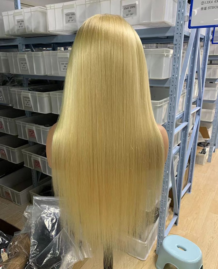613 Blonde Color Straight 13x6 HD Full Frontal Wig 180% Density Wig