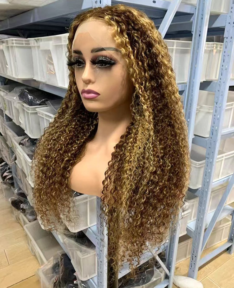 13x4 full frontal highlight color human hair wig