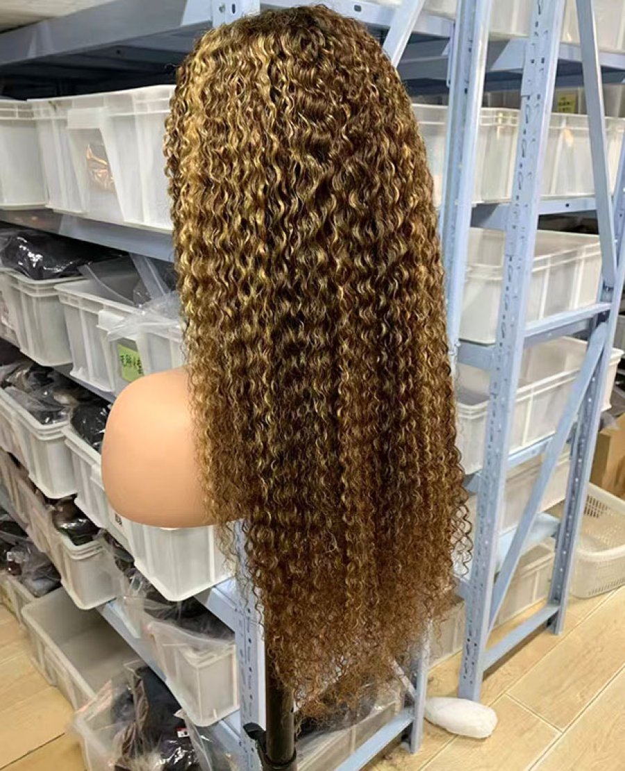 13x4 full frontal highlight color human hair wig