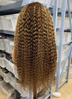 13x4 full frontal highlight color human hair wig