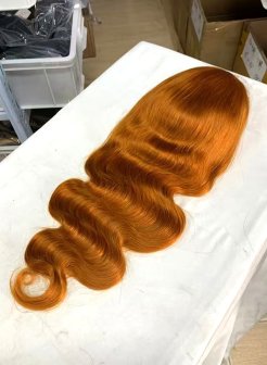 13x4 13x6 full frontal Ginger Color Body Wave Human Hair Wig