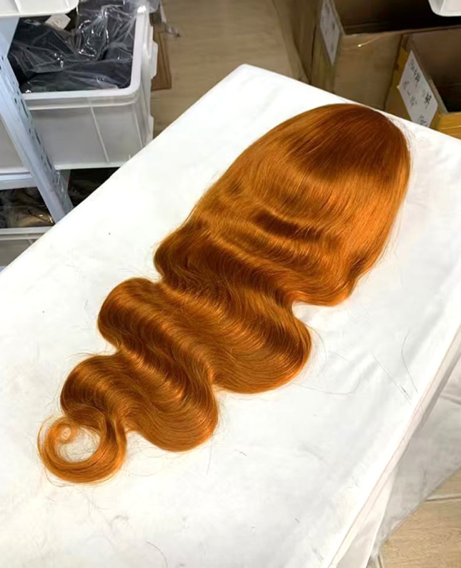 13x4 13x6 full frontal Ginger Color Body Wave Human Hair Wig