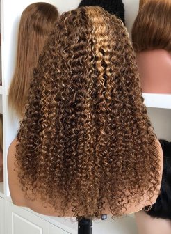 13x4 full frontal highlight color human hair wig