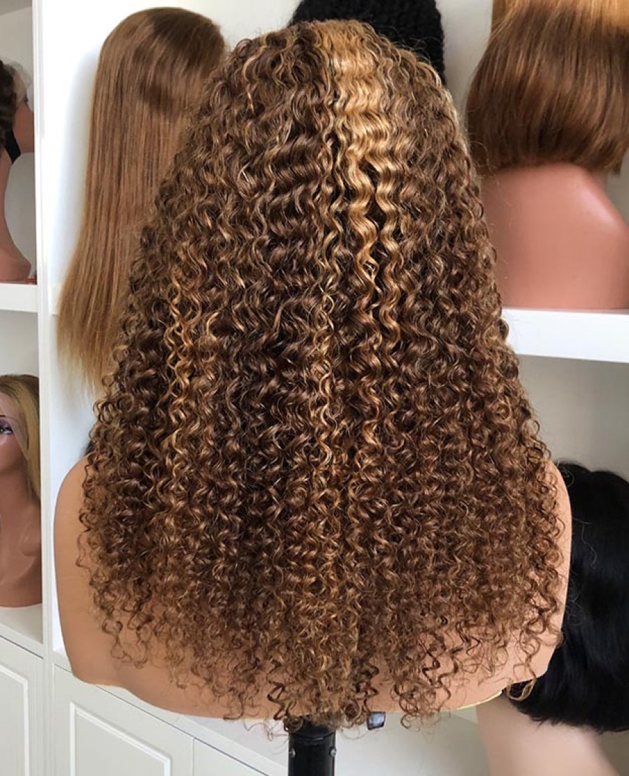 13x4 full frontal highlight color human hair wig