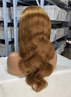 13x4 Lace Front Body Wave Wig Human Hair Pre Plucked Bleached Knots #8