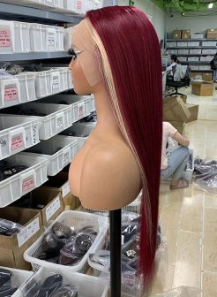 13x4full frontal 99j with 613color wig