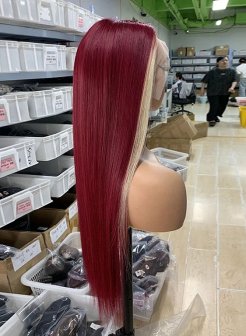 13x4full frontal 99j with 613color wig