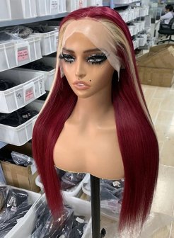 13x4full frontal 99j with 613color wig