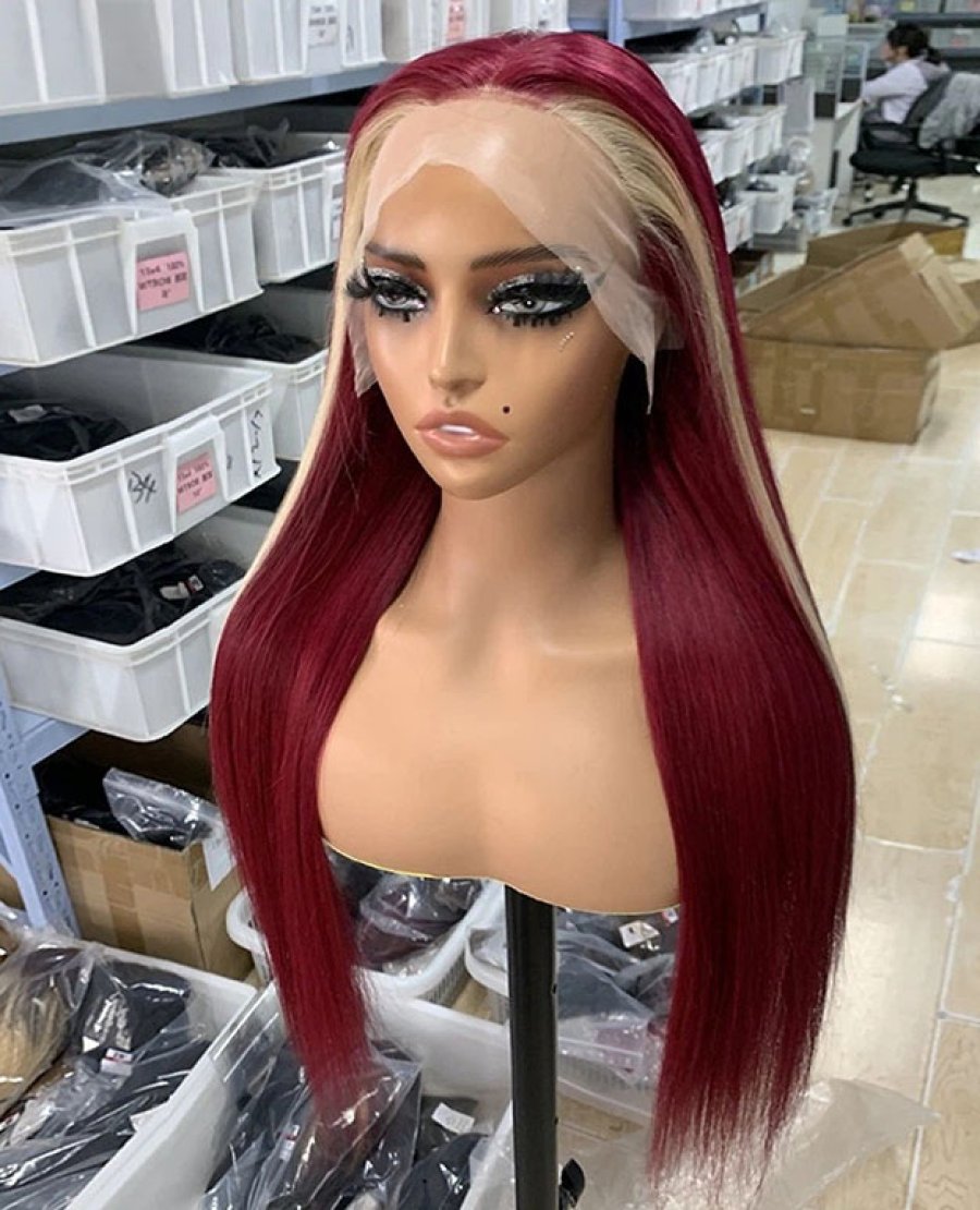 13x4full frontal 99j with 613color wig