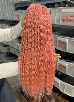transparent lace 13x4 wig pre plucked baby hair Pink Water Water