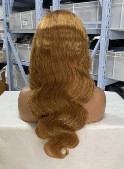 brazilian virgin hair 13x4 transparent lace wig transparent #30 color