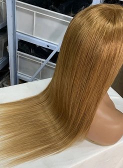 brazilian virgin hair 13x4 transparent lace wig transparent #30 color