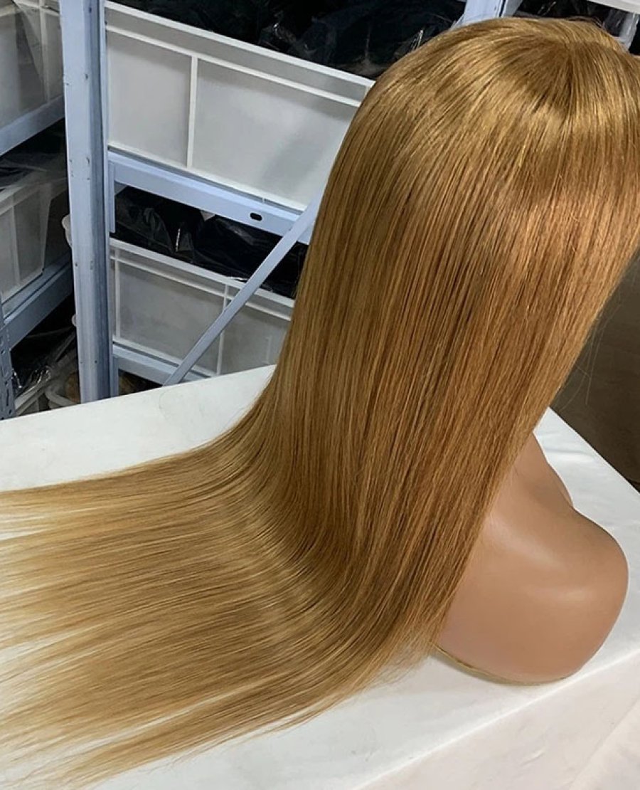 brazilian virgin hair 13x4 transparent lace wig transparent #30 color