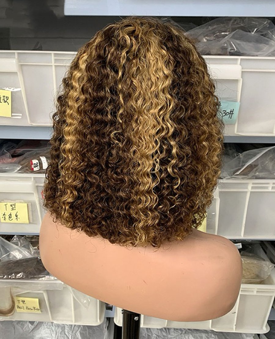 13x6 jerry curly 4 27 color double drawn bob wig