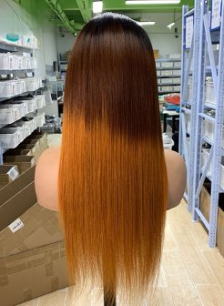 13x4 lace front human hair wig glueless bleached knots T1b 4 350