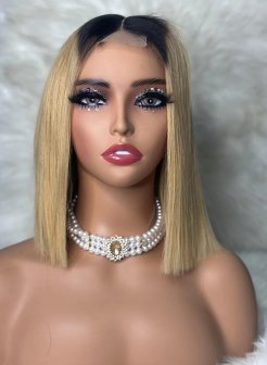 2x6 closure colored double drawn full density bob wig